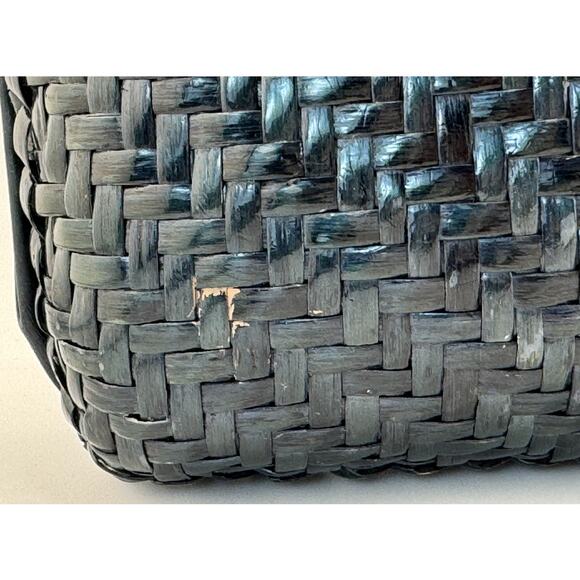 Rare RODO Vintage Green Black Wicker Weave Gold‎ Purse Italy Made Art Deco 1960s - Picture 9 of 12